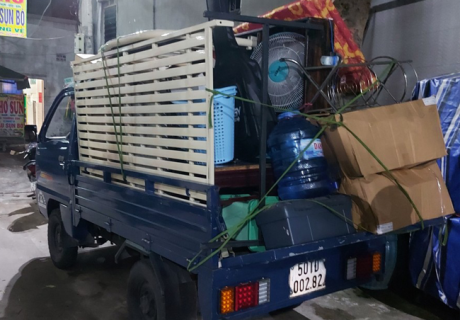 dịch vụ xe ba gác chở hàng gấp