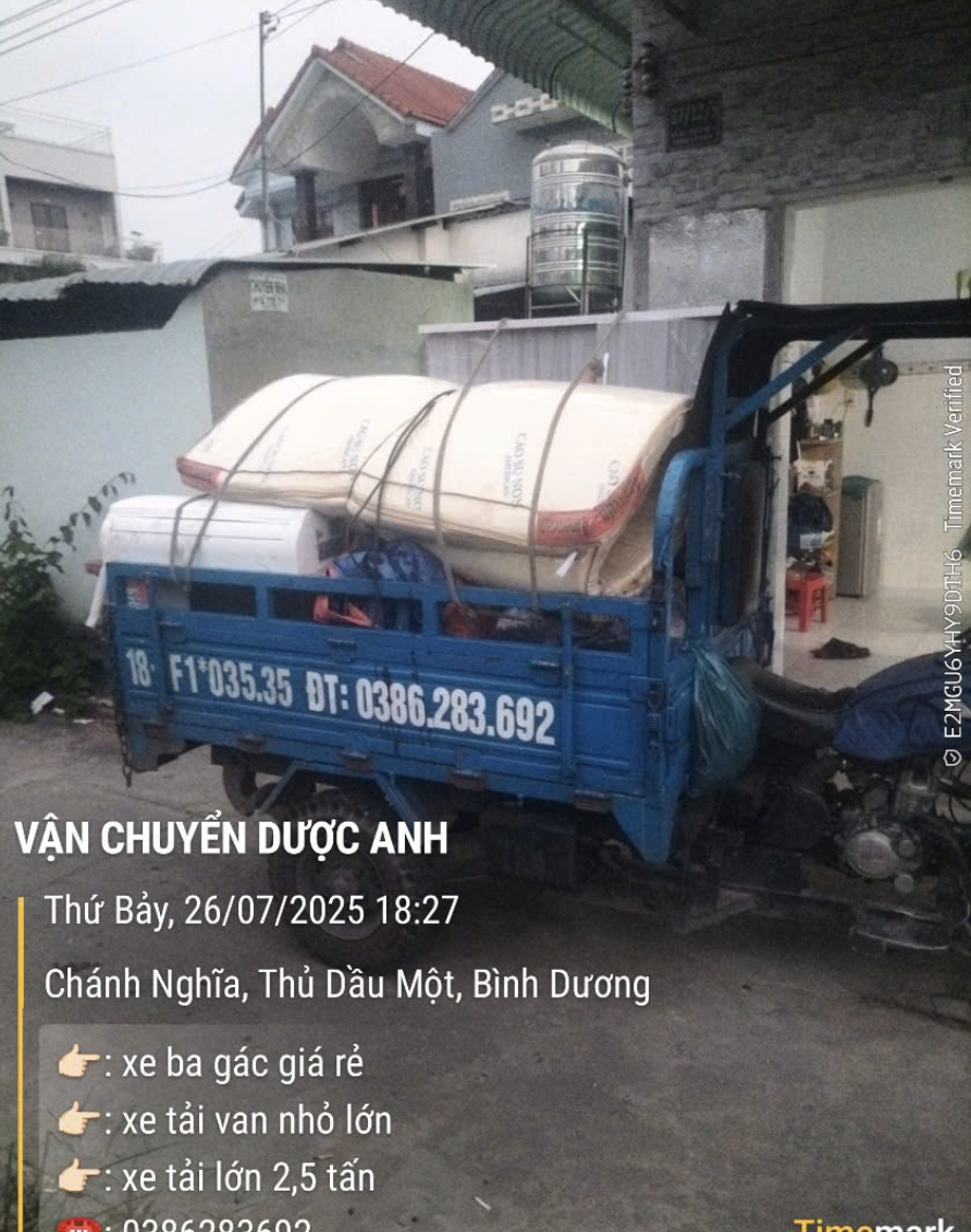 xe ba gác chuyển trọ giá trẻ tại quận 12